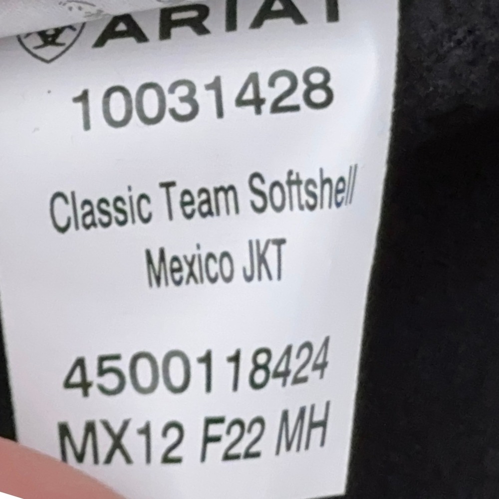 NEW Ariat Classic Team Mexico Softshell Jacket Women's Medium Black Full Zip - Picture 6 of 9